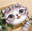 Cat pen bag, anime around, stationery bag, pencil case