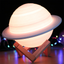 2021 NEW Dropship Rechargeable 3D Print Saturn Lamp Like Moon Lamp Night Light For Moon light with 2Colors 16Colors Remote Gifts
