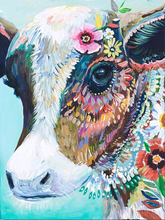 5D Diy Colorful Cow Diamond Embroidery Painting Stitch Colored Animals Diamond Painting Home Decor Resin Full Drilled Diamond