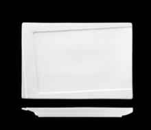 High end hotel tableware, ceramic dishes, Western dishes, elegant rectangular iron plate, creative ceramic dishes