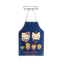 Cartoon anime cute cat cotton and linen kitchen bathroom anti-fouling and oil-proof parent-child apron gown