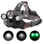 High-power headlights 3LED XM-L2 glare rechargeable flashlight camping fishing headlights