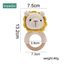 Bopoobo 1pc Baby Teether Safe Wooden Toys Mobile Pram Crib Ring DIY Crochet Rattle Soother Bracelet Teether Set Baby Product
