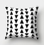 Simple black and white cushion cover