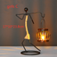 Girl iron candlestick decoration