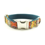 Ethnic style metal buckle dog collar