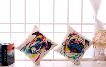 Bull dog oil painting series cotton and linen pillowcase