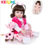 Wholesale KEIUMI Full Silicone Vinyl Reborn Baby Dolls Fashion Waterproof Doll Baby Toy For Kids Birthday Gifts Playmate