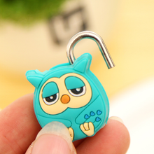 Creative Cute Silicone Cartoon Doll Metal Mini Padlock Security Anti-theft Luggage Lock