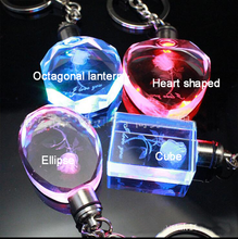 Custom Crystle Kyechain Colorful Lamp Logo/Words/Photo