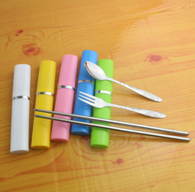 China Wind cutlery, children's stainless steel cutlery set, portable tableware, three sets of forks, spoons, chopsticks