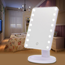 Led desktop storage make up mirror 16 / 22 lamp