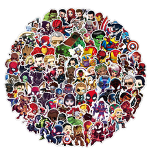 50pcs Cartoon Marvel Stickers Cool The Avengers Waterproof Sticker Luggage Skateboard Guitar Laptop Stikers Kid Toy
