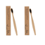 Natural square handle bamboo toothbrush