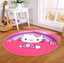 80CM Cartoon Round Carpet Children's Bedroom Card Captor Sakura Magic Circle Carpet Eco-Friendly Rug Computer Chair Mat