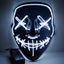 Halloween Cold Light Ghost Step Dance Clothes Glow Mask LED Flash Ghost Face Adult Fluorescent Dance Mask
