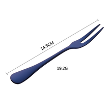 Eating fruit fork cute home child two tooth cake fork