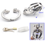 Stainless steel chastity cage with movable ring design