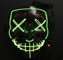 Halloween Cold Light Ghost Step Dance Clothes Glow Mask LED Flash Ghost Face Adult Fluorescent Dance Mask