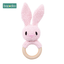 Bopoobo 1pc Baby Teether Safe Wooden Toys Mobile Pram Crib Ring DIY Crochet Rattle Soother Bracelet Teether Set Baby Product