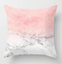 Pink geometric cushion cover