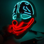 Halloween clown brain glowing mask