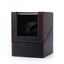 Single Watch Winder in Black Leather, Quiet Japanese Mabuchi Motor, Battery (not Included) Powered or AC Adapter