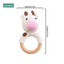 Bopoobo 1pc Baby Teether Safe Wooden Toys Mobile Pram Crib Ring DIY Crochet Rattle Soother Bracelet Teether Set Baby Product