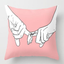 Pink geometric cushion cover