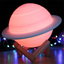 2021 NEW Dropship Rechargeable 3D Print Saturn Lamp Like Moon Lamp Night Light For Moon light with 2Colors 16Colors Remote Gifts