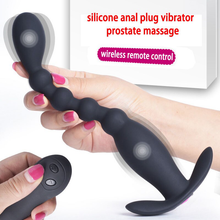 Remote control vibrating silicone anal plug