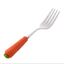 Carrot Bunny cartoon resin ceramic stainless steel tableware household portable spoon spoon fork children