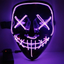 Halloween Cold Light Ghost Step Dance Clothes Glow Mask LED Flash Ghost Face Adult Fluorescent Dance Mask