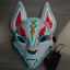 Halloween Sky Fox LED Glowing Mask Japanese Mask