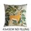 Madagascar, Jungle Animal Cushion Cover in Lush Green