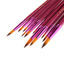 12 Pieces Painting Brushes Purple Pointed Flat Art Paintbrush Set Watercolor Nylon Hair Oil Drawing Pen For Oil Painting