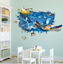 3D sea turtle group theme PVC wall sticker