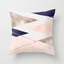 Pink geometric cushion cover
