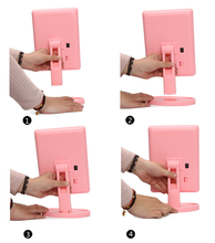 Led desktop storage make up mirror 16 / 22 lamp