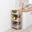 Plastic kitchen rack, pulley, landing gear, multi layer fruit and vegetable receptacle