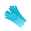 Silicone Cleaning Brush Scrubber Gloves Heat Resistant, Great for Dish wash, Cleaning, Pet Hair Care (Mint)
