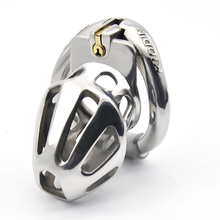 Stainless steel chastity cage with movable ring design