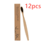 Natural square handle bamboo toothbrush