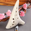 12AC White Crackle Ocarina