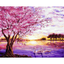 DIY Painting By Numbers Cherry blossoms Tree Paint By Numbers Acrylic Paint On Canvas picture drawing coloring canvas