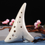 12AC White Crackle Ocarina