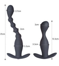 Remote control vibrating silicone anal plug