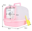 Folding litter box with cat litter shovel cat toilet fully enclosed cat pot transparent visible cat litter toilet