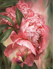 Butterfly Peony Diamond Embroidery Painting Rhinestones Diamond Mosaic 3D Cross Stitch Pattern Pattern Decoration Home Painting