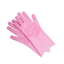 Silicone Cleaning Brush Scrubber Gloves Heat Resistant, Great for Dish wash, Cleaning, Pet Hair Care (Mint)